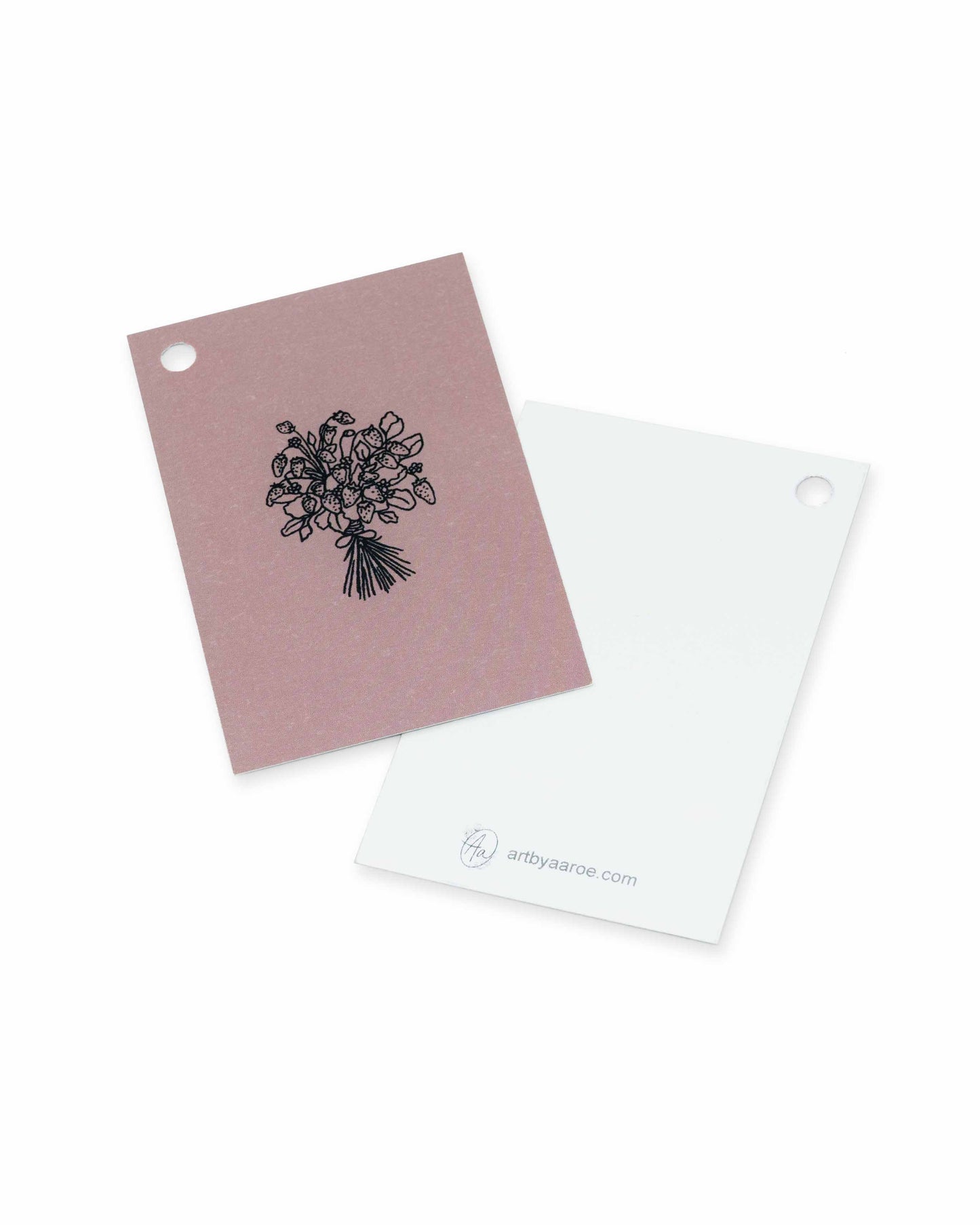 Jordbærbukett gavelapper