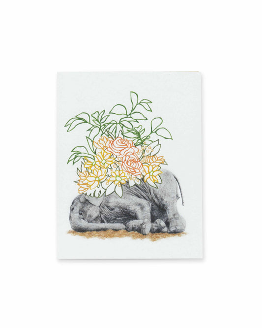 Søvnig elefant foldekort