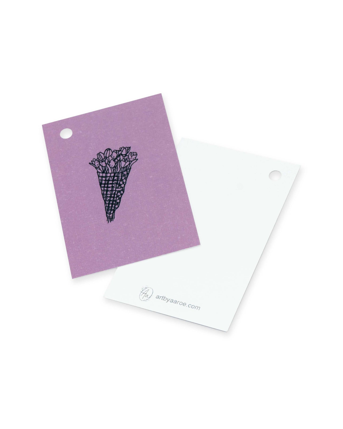 Rosa tulipaner gavelapper