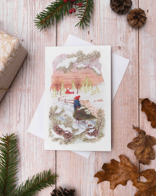 Hjem til jul foldekort