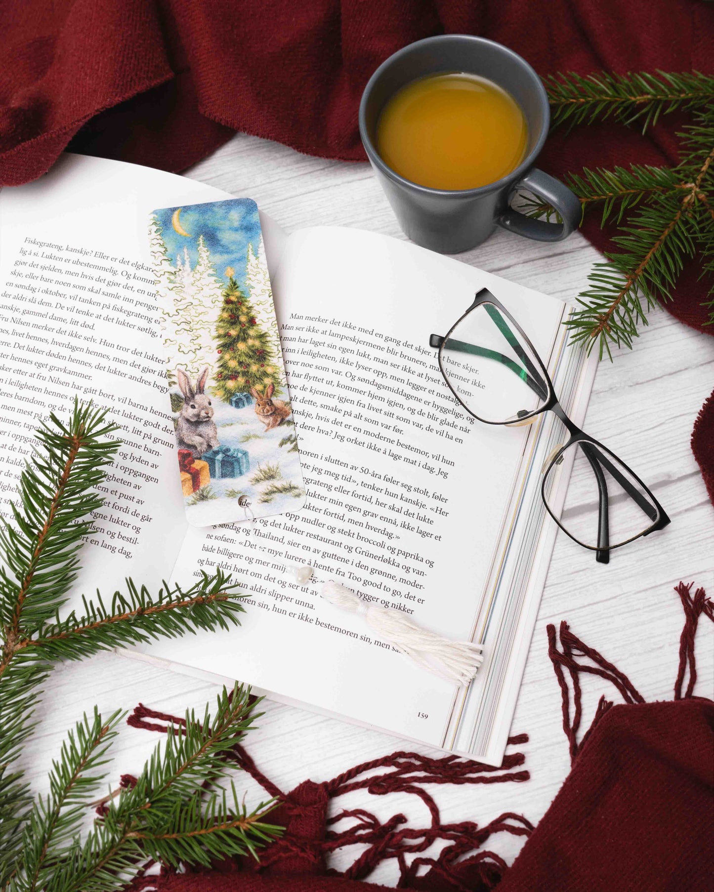 Jul i skogen bokmerke