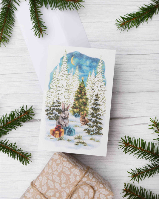 Jul i skogen foldekort