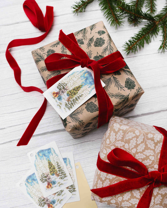 Jul i skogen gavelapper